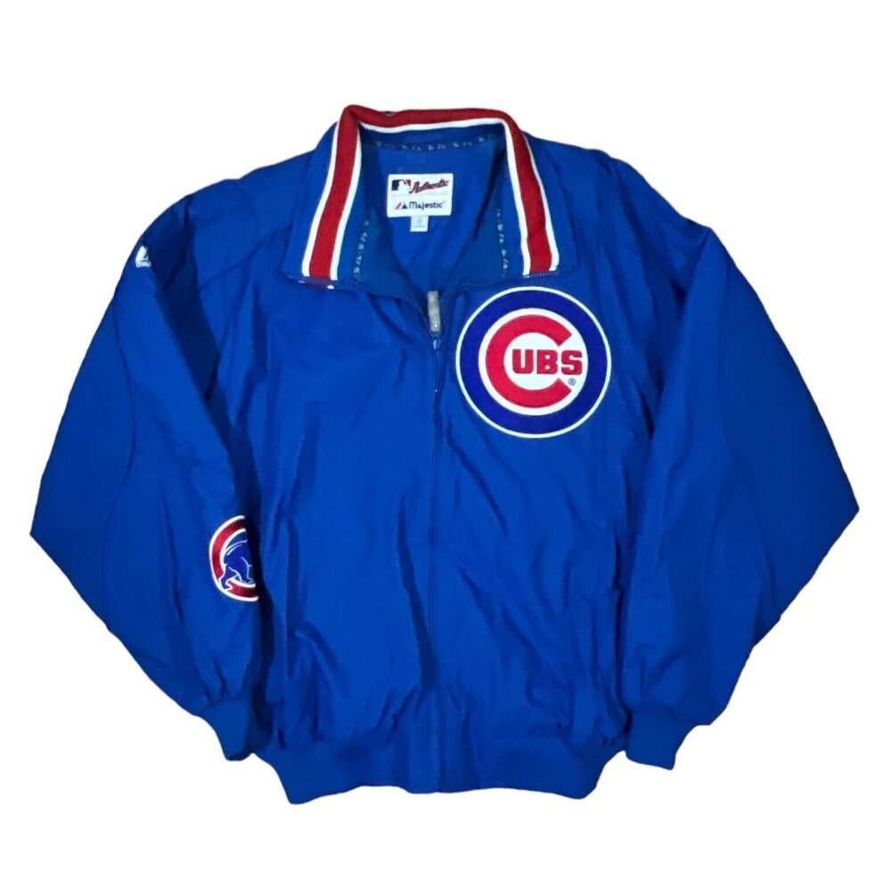 CHICAGO CUBS ON-FIELD Jacket Majestic Men's‎ size LARGE Dugout 53157